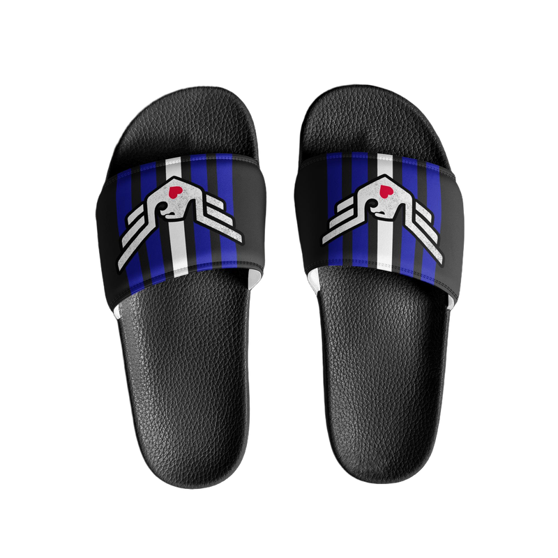 Leather Pride Slides