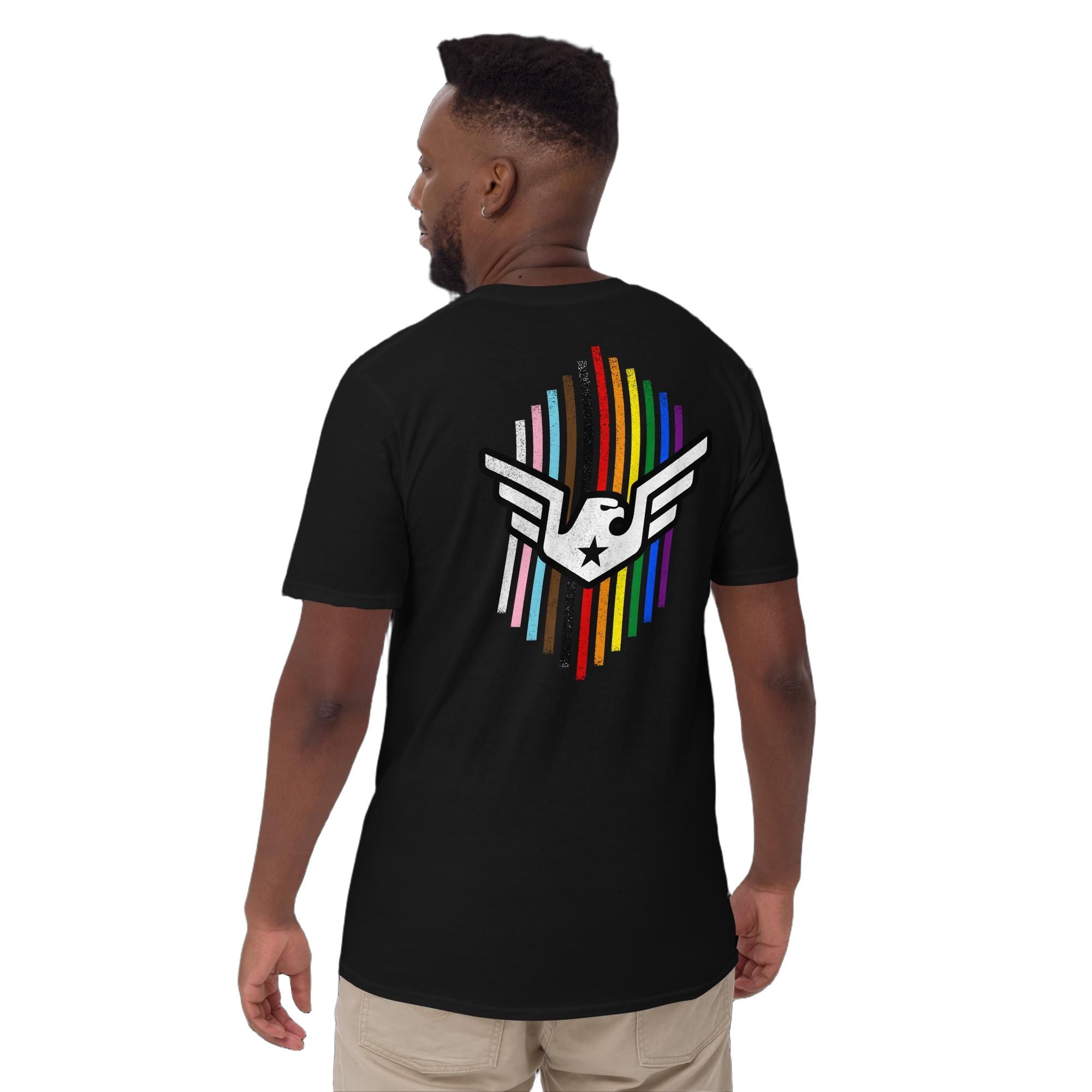 unisex-basic-softstyle-t-shirt-black-back-6626c863a3e7a.jpg Pride Back Shirt - Image 1