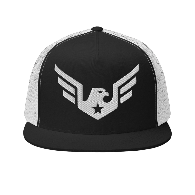 Eagle Black And White Trucker Hat